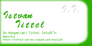 istvan tittel business card